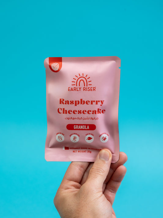 Raspberry Cheesecake Granola Sachets Box