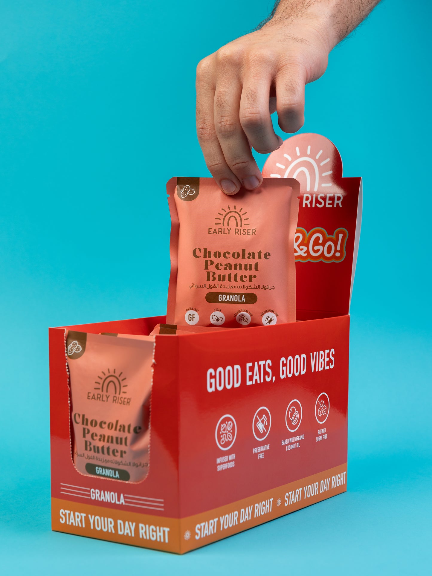 Chocolate Peanut Butter Granola Sachet Box - 10 sachets